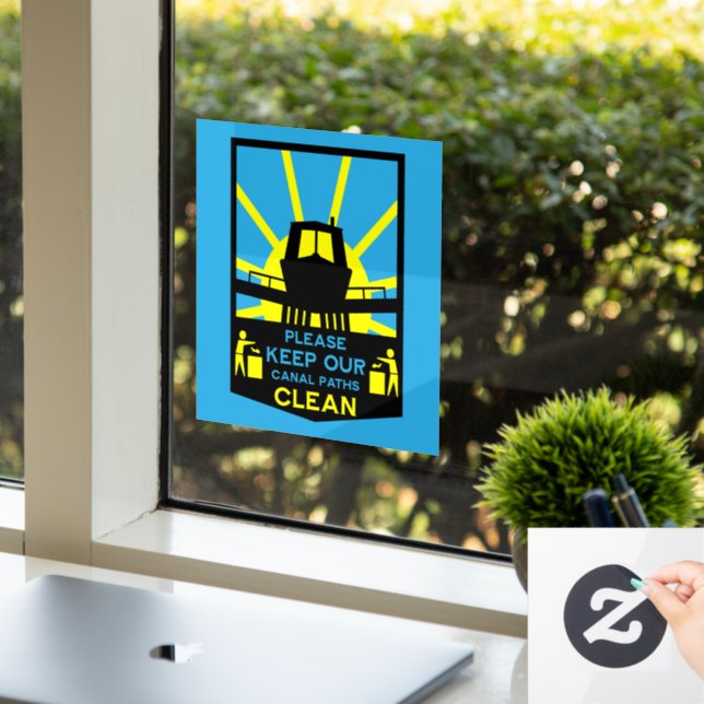 Autocollant Pour Fenêtre Stickers Et Signes De Bateau Étroite (Bureau)
