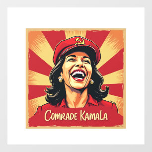 Autocollant Pour Fenêtre Stop Kamunism Harris Walz 2024 Camarade Kamala