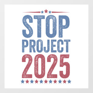 Autocollant Pour Fenêtre Stop Project 2025 Trump Harris American Patroitic