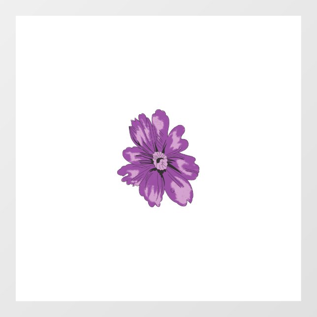 Autocollant Pour Fenêtre Style Fille, Aubergine Légère, Cèdre Blanchi (Feuille)