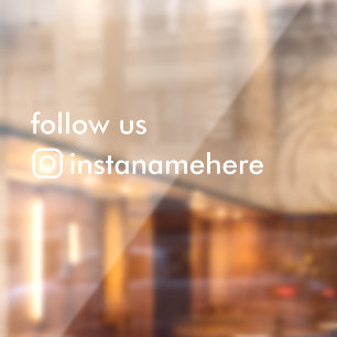 Autocollant Pour Fenêtre suivez-nous instagram entreprise médias sociaux