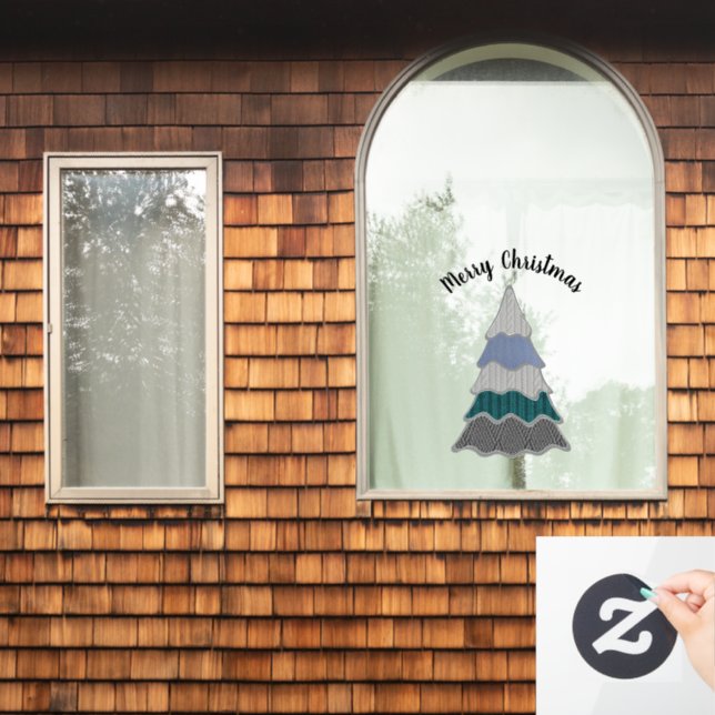 Autocollant Pour Fenêtre Sweather Merry sapin de Noël (Fenêtre d'accueil)