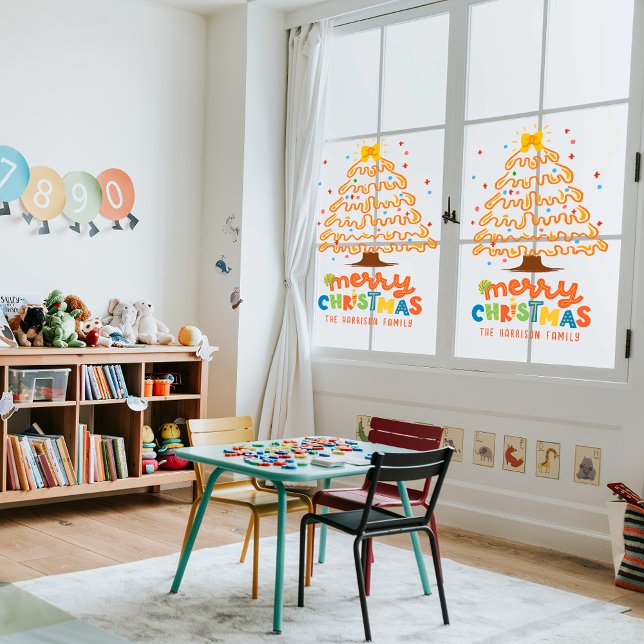 Autocollant Pour Fenêtre Sweet Joyeux Noël Arbre Décoration de vacances (Sweet Merry Christmas Tree Holiday Decoration Window Cling)