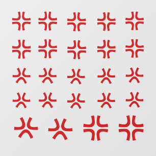 Autocollant Pour Fenêtre Symbole de colère manga & Anime Veines bulles