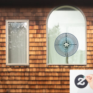 Autocollant Pour Fenêtre Symbole de géométrie sacrée - Chartres Labyrinthe 