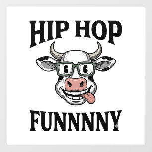 Autocollant Pour Fenêtre T-shirt design de gravure vintage de hip hop drôle