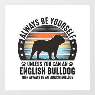 Autocollant Pour Fenêtre T-shirt pour amateur de chien Bouledogue anglais V
