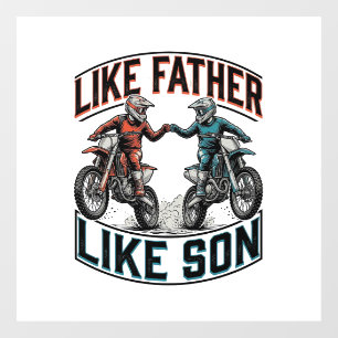 Autocollant Pour Fenêtre T-shirt vectoriel vintage de motocross tel père te