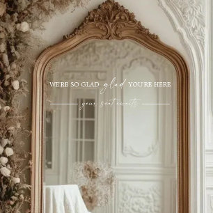 Autocollant Pour Fenêtre Tableau de sièges Mariage moderne - Décal miroir