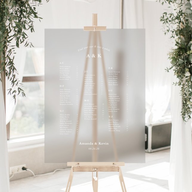 Autocollant Pour Fenêtre Tableau de sièges Mariages do-it-yourself modernes (Créateur téléchargé)