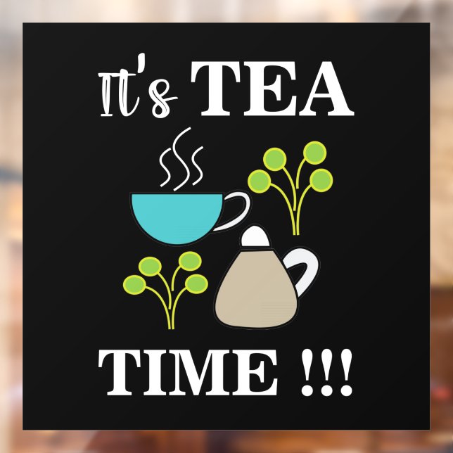 Autocollant Pour Fenêtre Tea Time Tea Cup Teapot Tea House (Feuille 2)