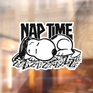 Autocollant Pour Fenêtre Tee - shirt   Snoopy Nap Time