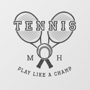 Autocollant Pour Fenêtre TENNIS monogramme personnalisé