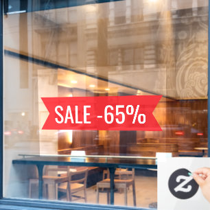 Autocollant Pour Fenêtre Texte personnalisé grande vente Ruban Rouge