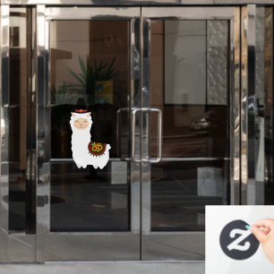 Autocollant Pour Fenêtre Thanksgiving Llama