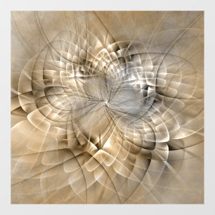 Autocollant Pour Fenêtre Tons Terre Abstrait Art fractal moderne Texture