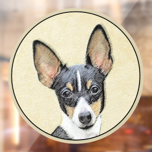 Autocollant Pour Fenêtre Toy Fox Terrier Peinture - Cute Original Chien Art