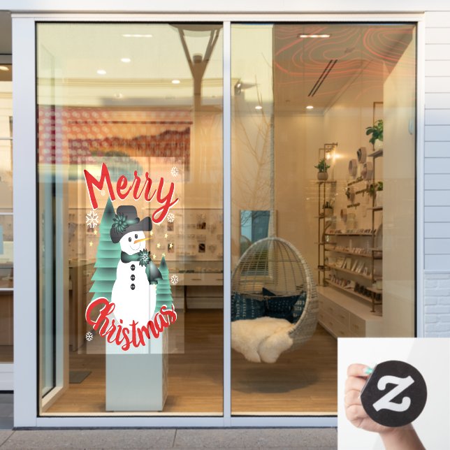Autocollant Pour Fenêtre Tradition Rouge Et Vert Fenêtre Vacances Clouer (Vitrine du magasin)
