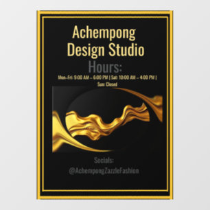 Autocollant Pour Fenêtre Transformez votre entrée avec l'Achempong Gold Wa