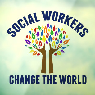 Autocollant Pour Fenêtre Travail social mignon Citation inspirationnelle Tr