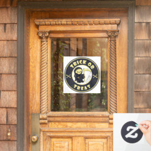 Autocollant Pour Fenêtre Trick ou traiter Halloween griffeur caractère