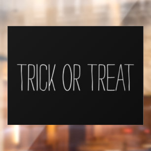 Autocollant Pour Fenêtre Trick ou Treat noir blanc Éffrayant décoration Hal