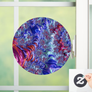 Autocollant Pour Fenêtre Trippy coloré Super numérique Abstrait Fractal