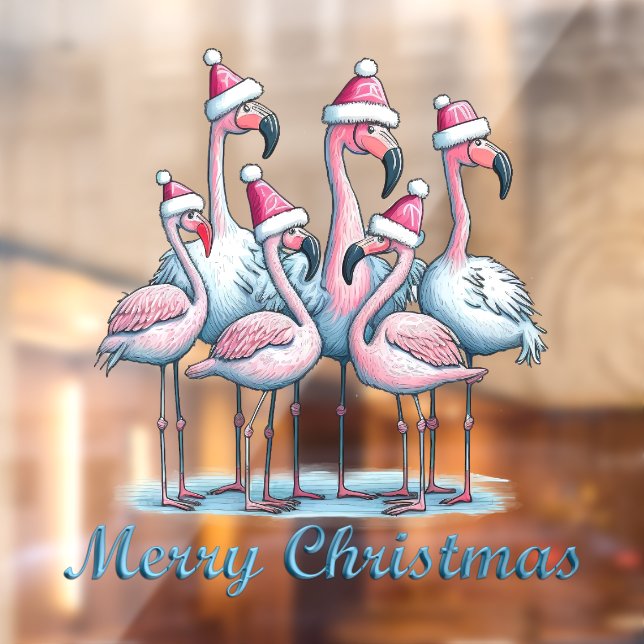 Autocollant Pour Fenêtre Tropical Joyeux Noël Clouage de fenêtre (Feuille 2)
