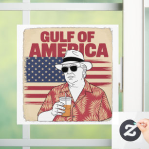 Autocollant Pour Fenêtre Trump Amérique golfe Mexique Président Trump