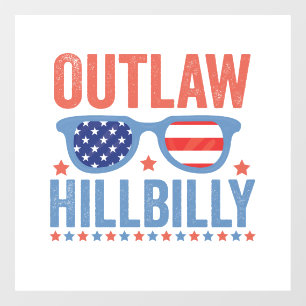 Autocollant Pour Fenêtre Trump Vance 2024 - Élection Hillbilly hors-la-loi