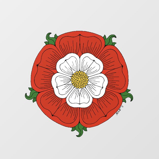 Autocollant Pour Fenêtre Tudor Rose (Feuille)