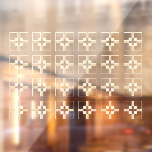 Autocollant Pour Fenêtre Tuiles de carré de forme croisée Clôture de fenêtr