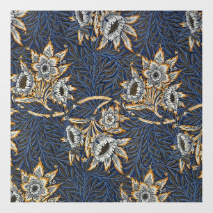 Autocollant Pour Fenêtre Tulipe Saules Motif Bleu Floral de William Morris