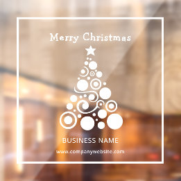 Autocollant Pour Fenêtre Vacances Blanc Arbre de Noël Décor