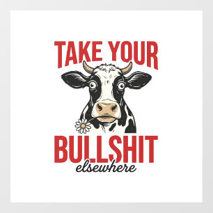 Autocollant Pour Fenêtre Vache drôle ailleurs conception de t-shirt vintage