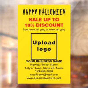 Autocollant Pour Fenêtre Vente d'Halloween d'affaires sur clouage de fenêtr