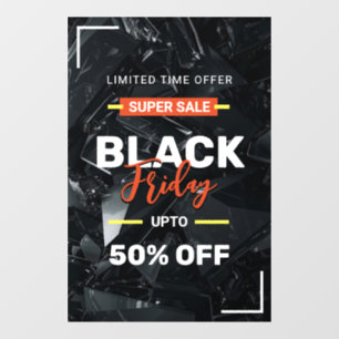 Autocollant Pour Fenêtre Vente du Black Friday de la vitrine du magasin d'a