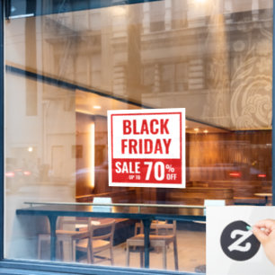 Autocollant Pour Fenêtre Vente du Vendredi Noir Entreprise de Vente au Déta