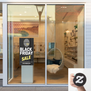 AUTOCOLLANT POUR FENÊTRE VENTE DU VENDREDI NOIR MARKETING LOGO ENTREPRISE A