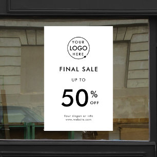 Autocollant Pour Fenêtre Vente finale   Logo de l'événement commercial Raba
