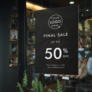 Autocollant Pour Fenêtre Vente finale Remise dans le magasin d'événement