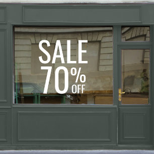 Autocollant Pour Fenêtre Vente magasin   Business Modern Minimal White