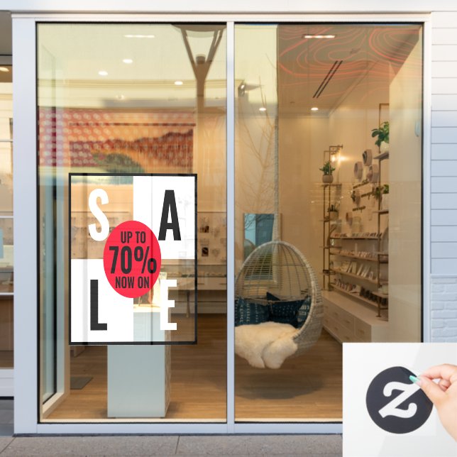 Autocollant Pour Fenêtre Vente moderne tendance magasin clins de fenêtre (Vitrine du magasin)