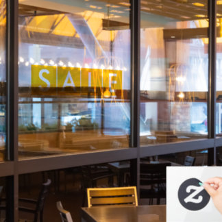 Autocollant Pour Fenêtre Ventes Boîte Jaune