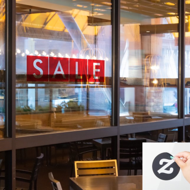 Autocollant Pour Fenêtre Ventes de boîtes Rouge (Fenêtre du restaurant)