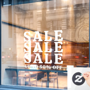 Autocollant Pour Fenêtre Ventes de typographie en gras 