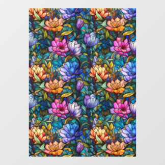 Autocollant Pour Fenêtre Verre tendu Floral sans couture Motif Clouage de f