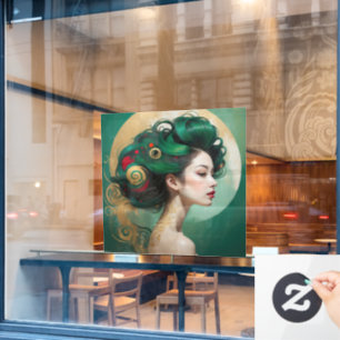 Autocollant Pour Fenêtre « Vesendra » - Beauté Sculptée, Muse Éternelle