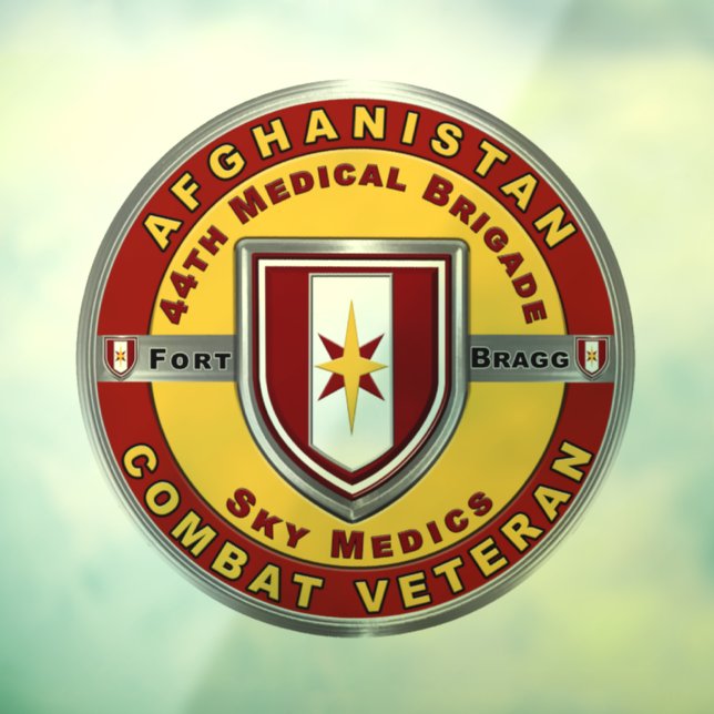 Autocollant Pour Fenêtre Vétéran de la 44e Brigade Médicale Afghanistan (Feuille 3)