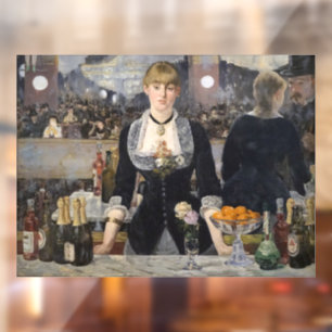 Autocollant Pour Fenêtre Victorian Barmaid Girl at Folies Bergere, France